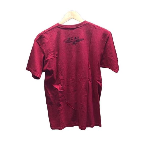 Royal Canadian Air Force Roundel Maple Leaf Military Seal Cotton T-shirt Medium - Picture 2 of 5